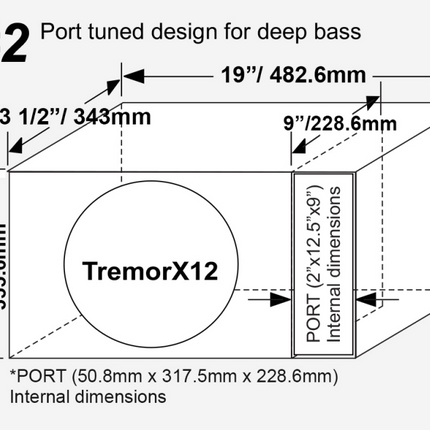 Earthquake TremorX-12-4 1250W Subwoofer - Kraftig & Præcis Bas