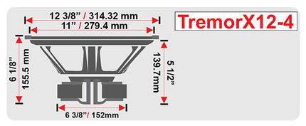 Earthquake TremorX-12-4 1250W Subwoofer - Kraftig & Præcis Bas