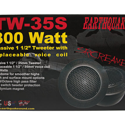 Earthquake TW-35S Silke Dome Diskant - Dynamisk Hi-Fi lyd, 4 ohm