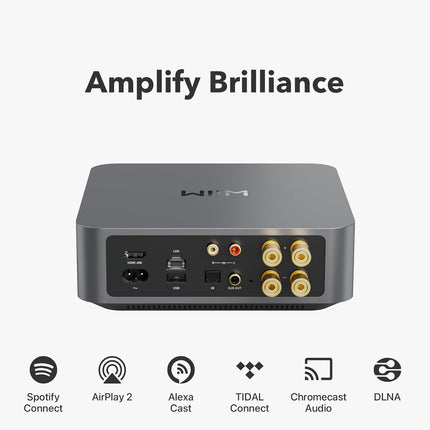 WiiM Amp Pro Streamforstærker: multirumslyd dark grey