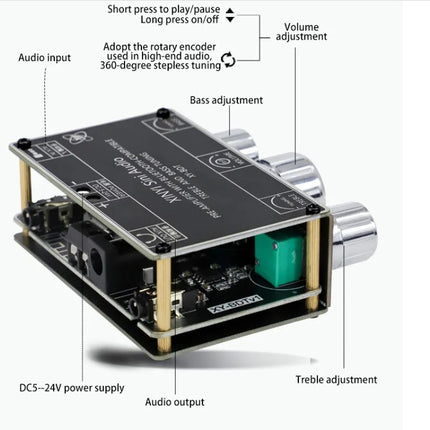 XY-BDT Bluetooth Receiver med AUX & Toneregulering
