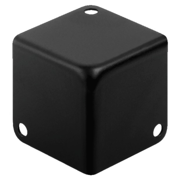Sorte Metalhjørner MZF-8502/SW - 41x41x41mm til Højttalere