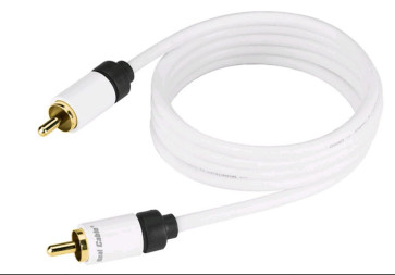 Subwoofer og RCA lydkabel 10 meter Hi-fi kvalitet Hvid