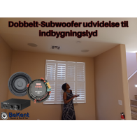 8" Loftmonteret Dobbelt-Subwoofer med Forstærker