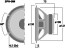 SPH-5M 5 1/2" Hif-Fi Bas - mellemtone 80 Watt , mål tegning