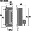 RBT-95SR Ribbon tweeter 8 Ohm 70 Watt, mål tegning