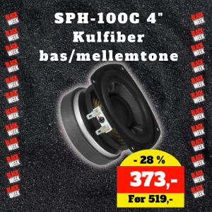 SPH-100C 4" Kulfiber bas/mellemtone